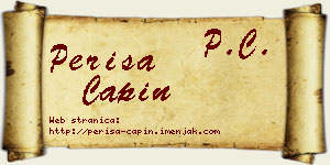 Periša Ćapin vizit kartica